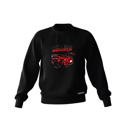 Schwarzes Nissan Skyline GT-R R35 GOJIRA Sweatshirt