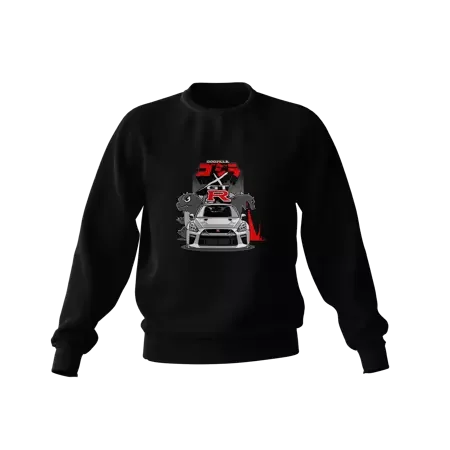 Schwarzes Nissan Skyline GT-R R35 Godzilla Sweatshirt