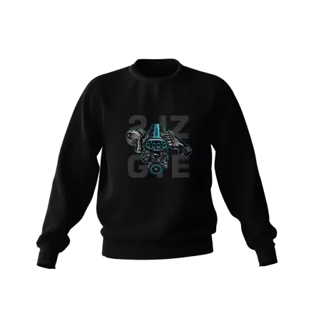 Schwarzes Sweatshirt Motor 2JZ-GTE