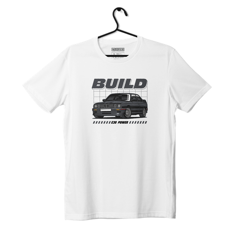 Schwarzes T-Shirt BMW E30 Bauen Sie Ihre Träume