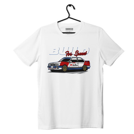 Schwarzes T-shirt BMW E30 Marlboro