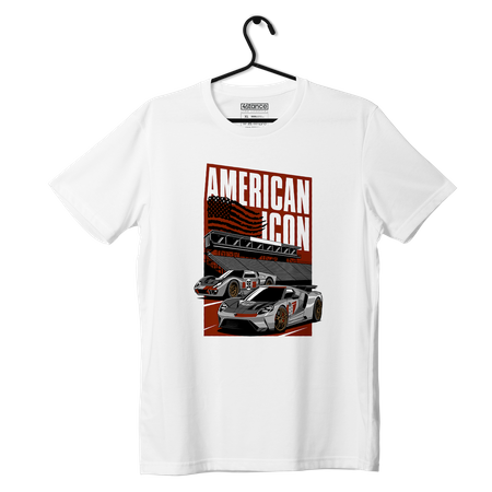 Schwarzes T-shirt FORD GT40 Amerikanische Ikone