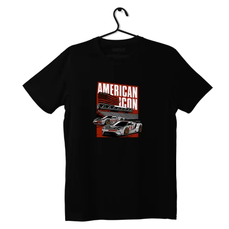 Schwarzes T-shirt FORD GT40 Amerikanische Ikone