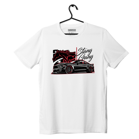 Schwarzes T-shirt FORD Mustang Stang Gang