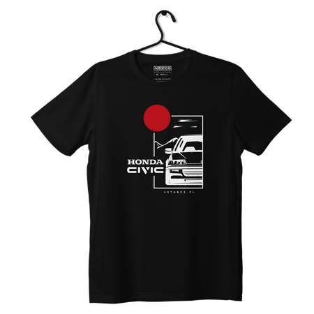 Schwarzes T-shirt HONDA CIVIC IX