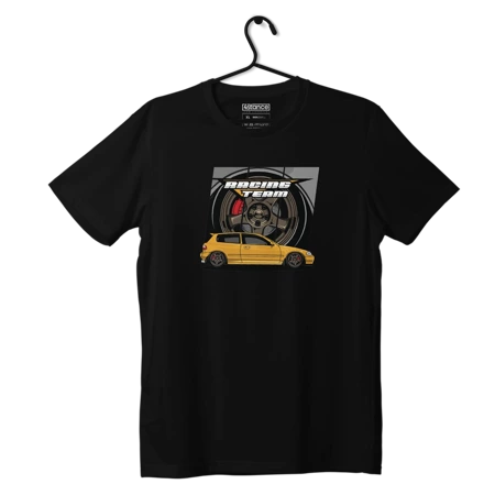 Schwarzes T-shirt HONDA CIVIC V RACING TEAM