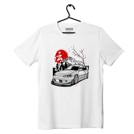 Schwarzes T-shirt Honda Civic EG6 Pandem