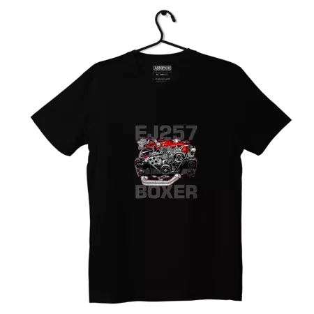 Schwarzes T-shirt Motor EJ257 BOXER