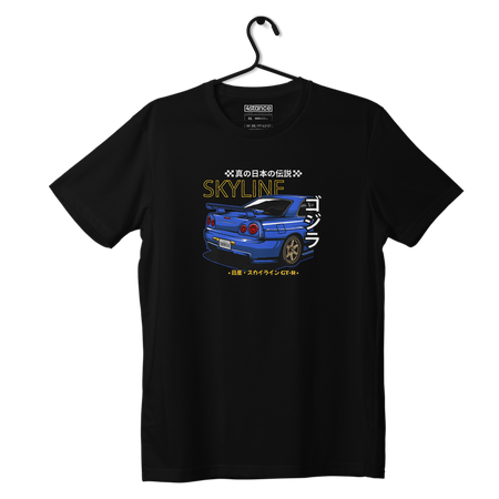 Schwarzes T-shirt NISSAN R34