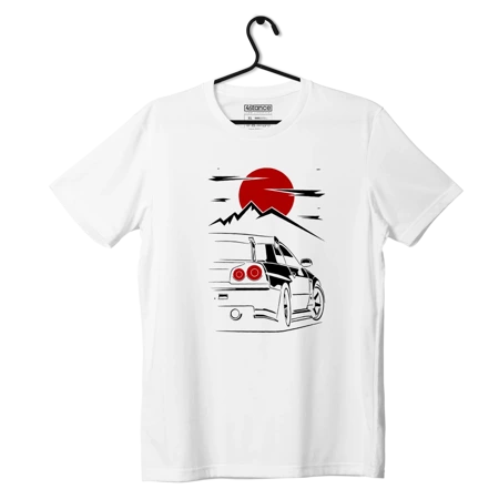 Schwarzes T-shirt NISSAN R34 MOUNTAINS