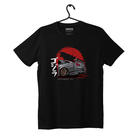 Schwarzes T-shirt NISSAN SKYLINE R34 GODZILLA