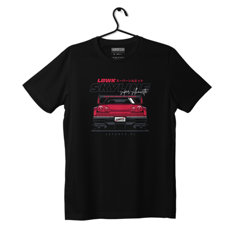 Schwarzes T-shirt NISSAN Skyline R34 LWBK