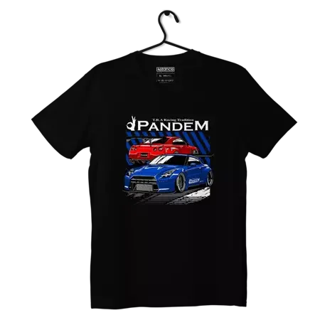 Schwarzes T-shirt Nissan Skyline R35 Pandem