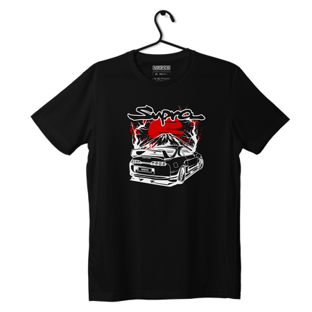 Schwarzes T-shirt TOYOTA Supra MK4 SAKURA