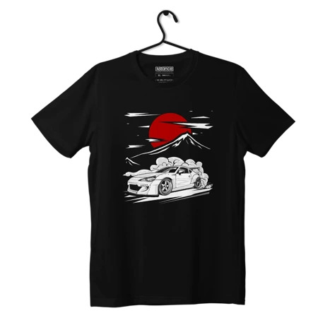 Schwarzes TOYOTA GT86 Downhill-T-Shirt