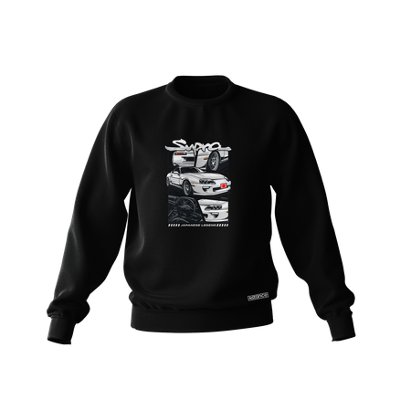 Schwarzes TOYOTA SUPRA MK4 MANGA Sweatshirt