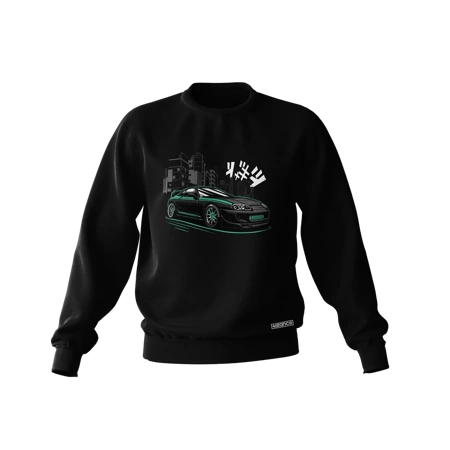 Schwarzes TOYOTA SUPRA MK4 NIGHT CITY Sweatshirt