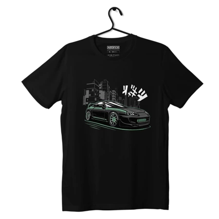 Schwarzes TOYOTA SUPRA MK4 NIGHT CITY T-shirt