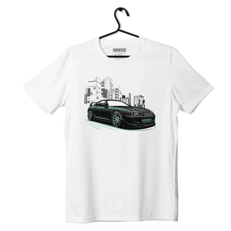 Schwarzes TOYOTA SUPRA MK4 NIGHT CITY T-shirt