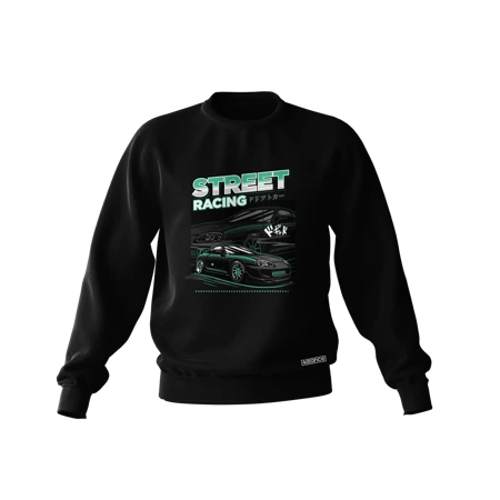 Schwarzes TOYOTA SUPRA MK4 STREET RACING Sweatshirt