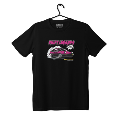 Schwarzes TOYOTA-T-Shirt AE86 PINK