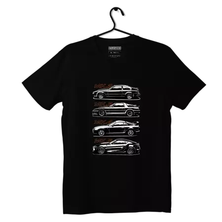 Schwarzes Toyota Supra Geschichte T-shirt