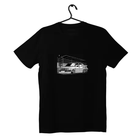 Schwarzes VW Golf mk2 T-shirt