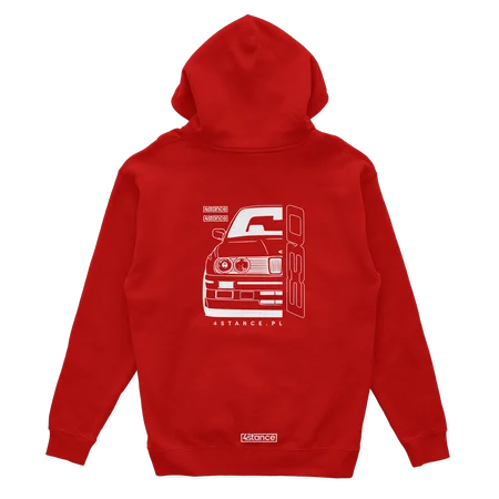 Sweatshirt mit Kapuze BMW E30 rot