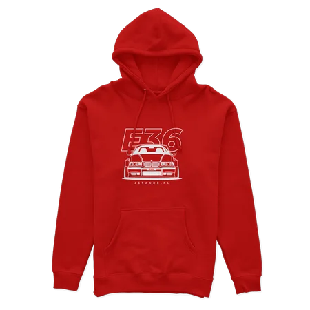 Sweatshirt mit Kapuze BMW E36 rot