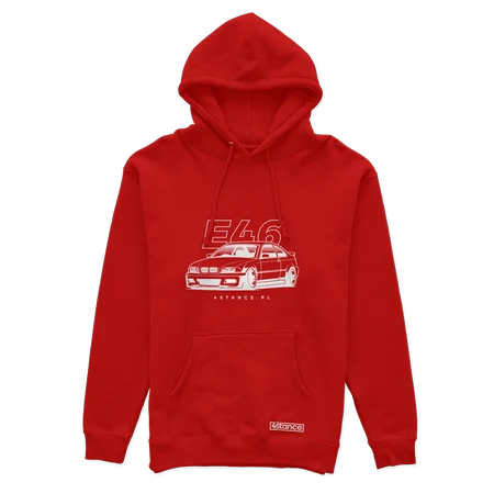 Sweatshirt mit Kapuze BMW E46 rot