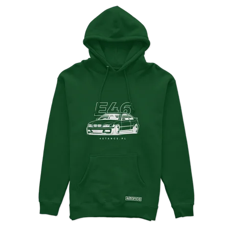 Sweatshirt mit Kapuze vorne BMW E46 grün