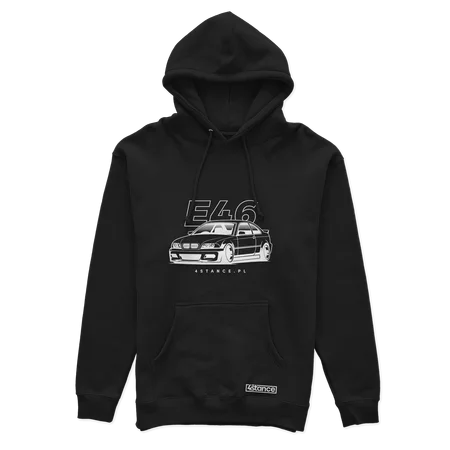 Sweatshirt mit Kapuze vorne BMW E46 schwarz