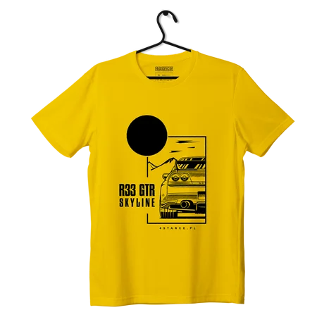 T-Shirt Nissan Skyline 33 GTR gelb