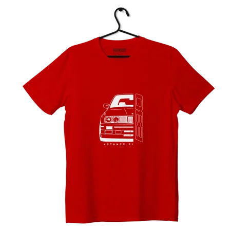 T-Shirt vorne BMW E30 rot