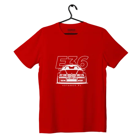 T-Shirt vorne BMW E36 rot