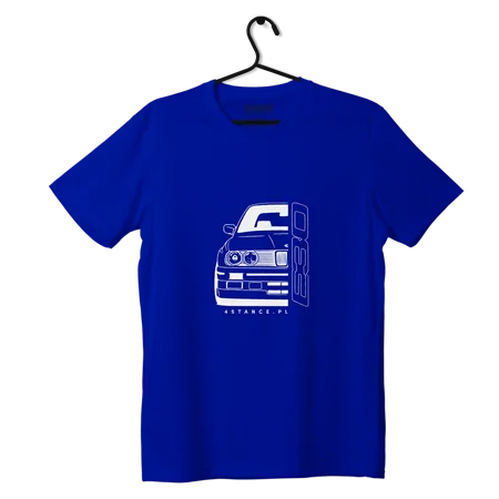 T-shirt vorne BMW E30 blau