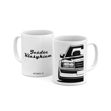 Tasse für den MERCEDES W201 Fan Ich fahre einen Klassiker - vorne