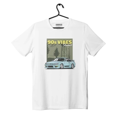 Weißes T-Shirt NISSAN S14 90er VIBES