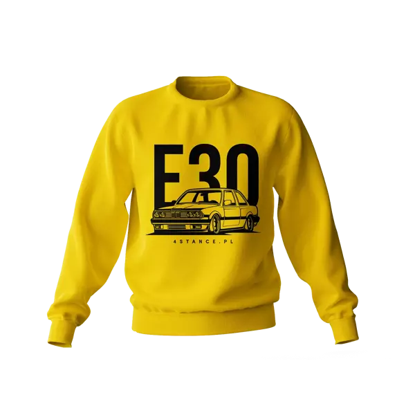 BMW E30 klassisches gelbes Sweatshirt