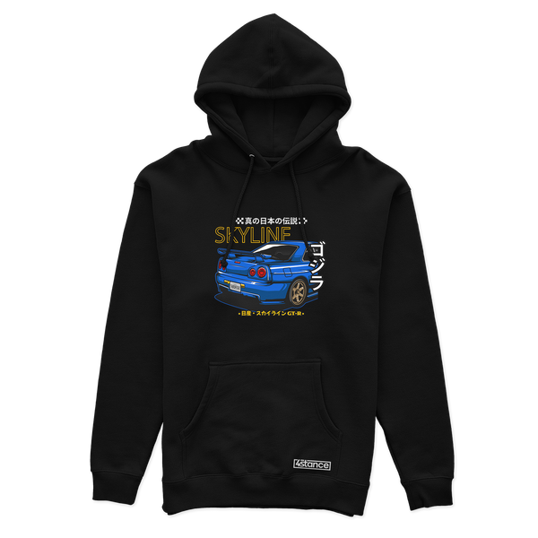 Schwarzer Kapuzenpullover NISSAN R34