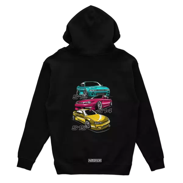 Schwarzer Kapuzenpullover Nissan Silvia S13 S14 S15