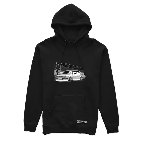 Schwarzer VW Golf mk2 Hoodie