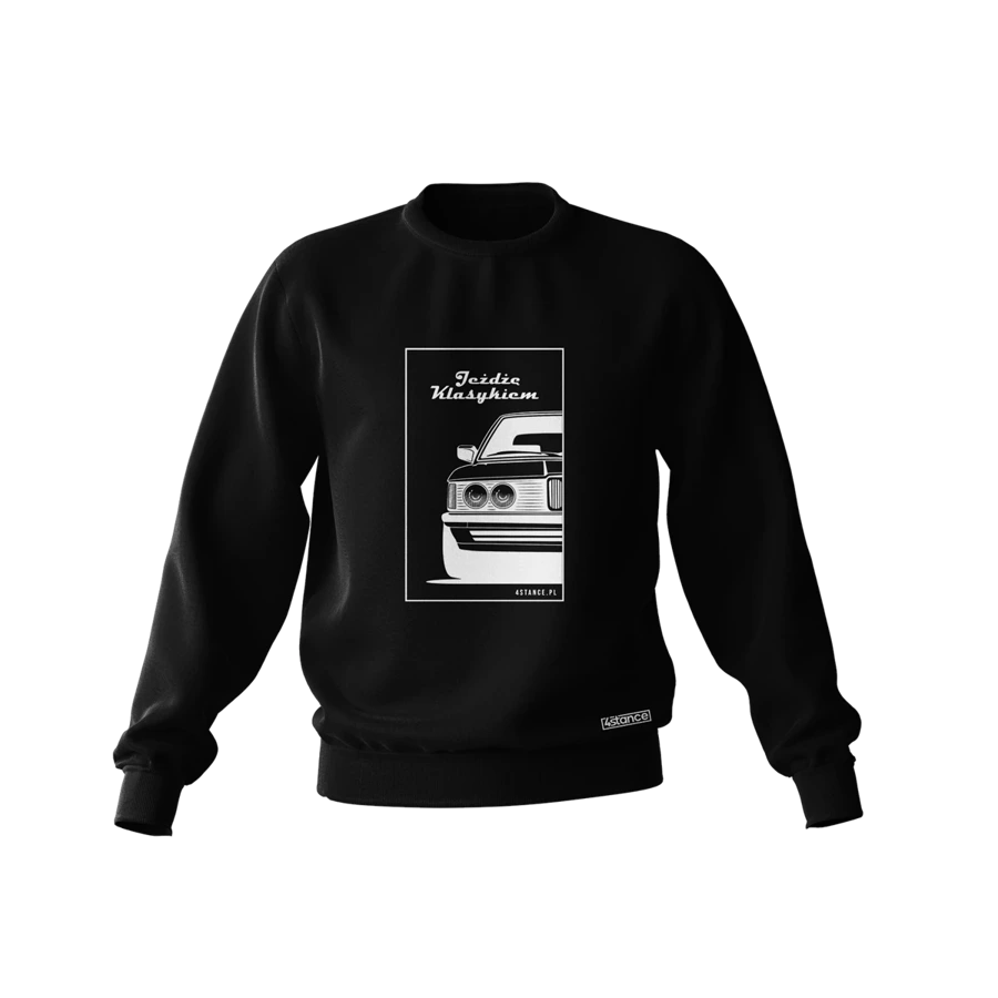 Schwarzes BMW E21 Sweatshirt Ich fahre einen Klassiker