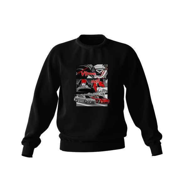 Schwarzes COMIC DRIFT Sweatshirt