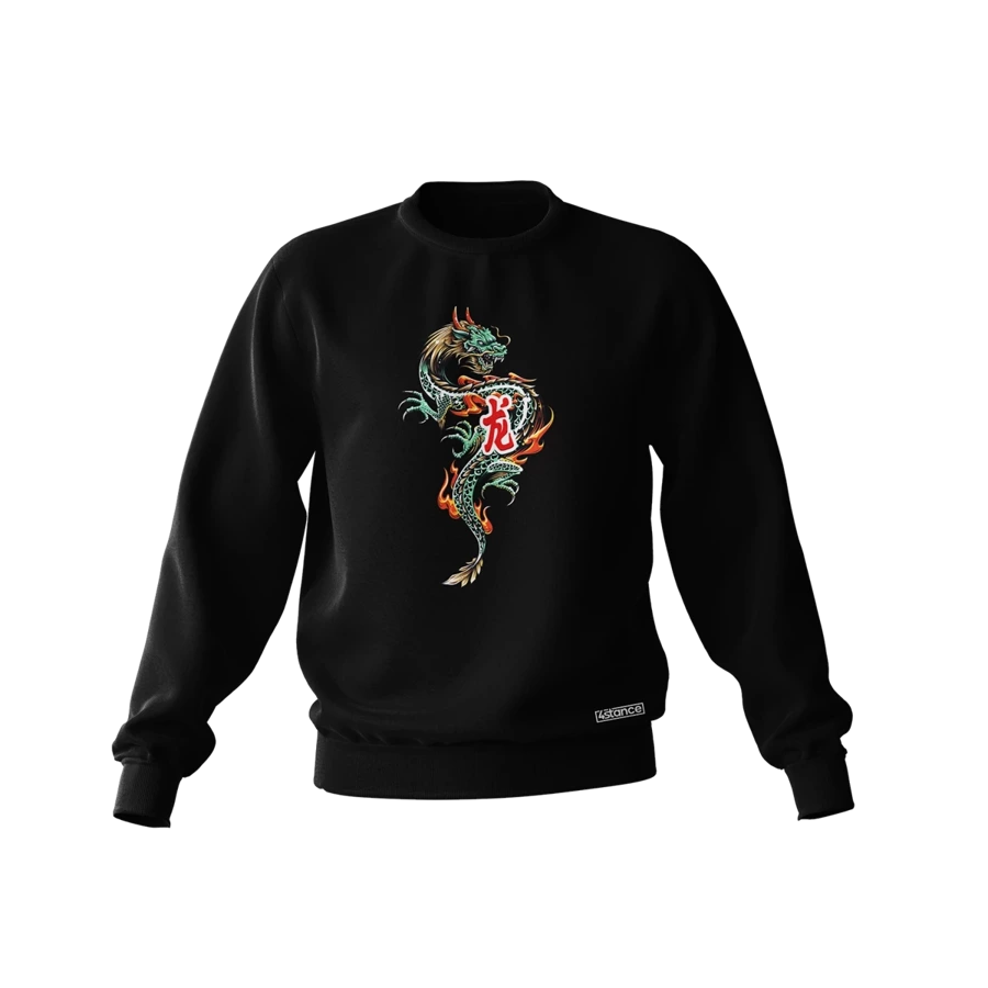 Schwarzes JAPAN DRAGON Sweatshirt