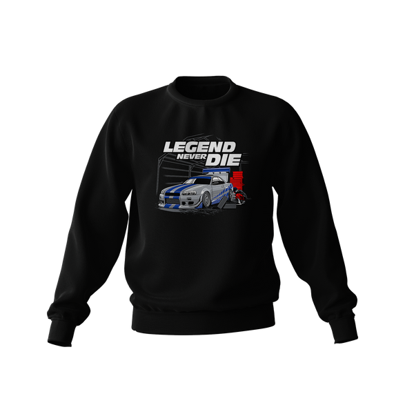 Schwarzes LEGEND NEVER DIE Sweatshirt