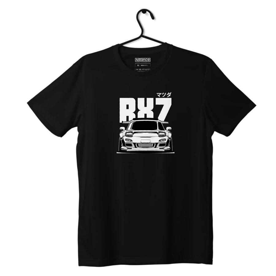 Schwarzes MAZDA RX-7 BW-T-Shirt