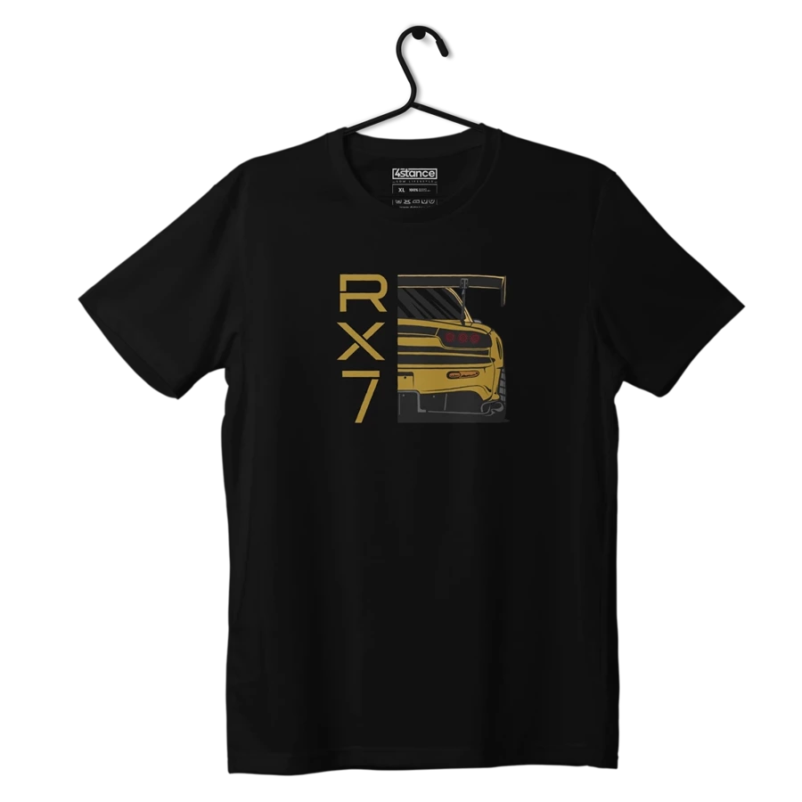 Schwarzes MAZDA RX-7 RX7 GELBES T-shirt