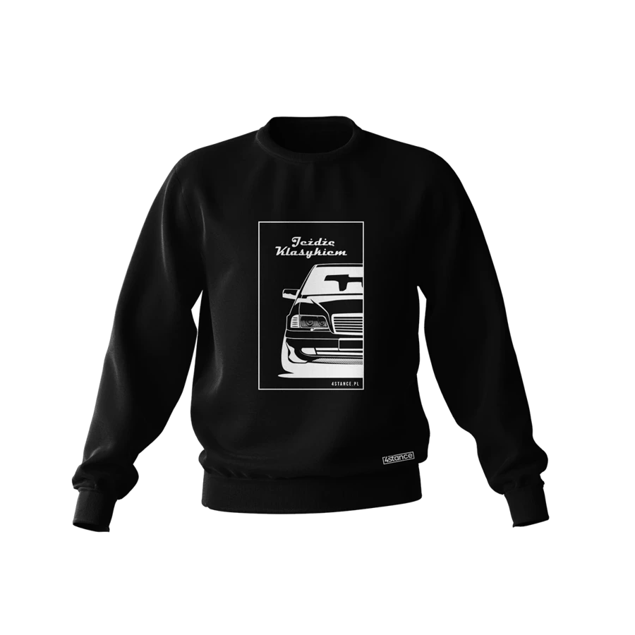 Schwarzes MERCEDES W202 Sweatshirt Ich fahre einen Klassiker