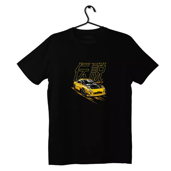 Schwarzes Mazda RX7 JDM-T-Shirt